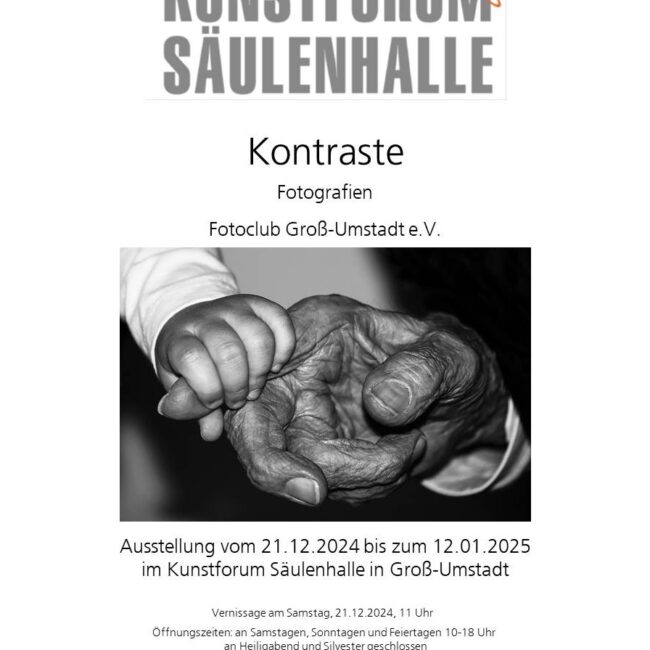 Plakat der Ausstellung Kontraste des Fotoclub Groß-Umstadt