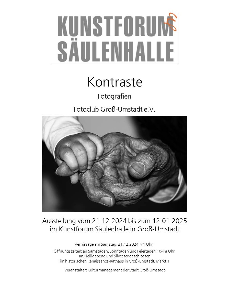 Plakat der Ausstellung Kontraste des Fotoclub Groß-Umstadt